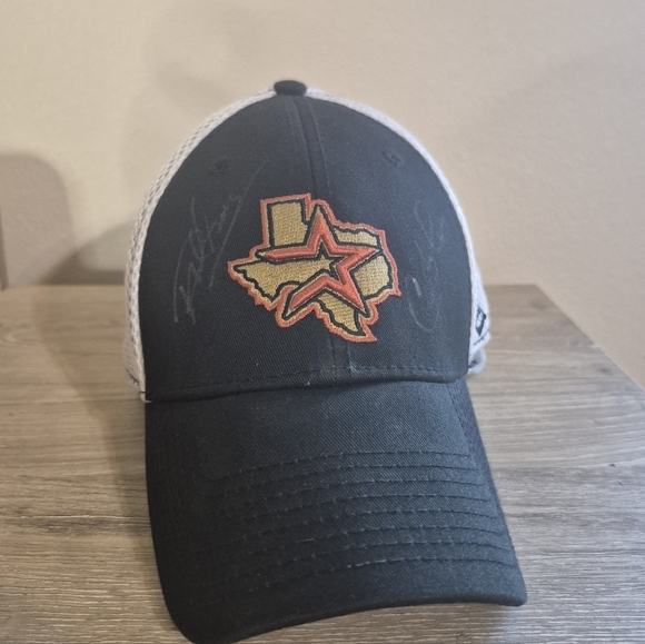 New Era Other - New Era Black and White Houston Astros Cap Signature Players.